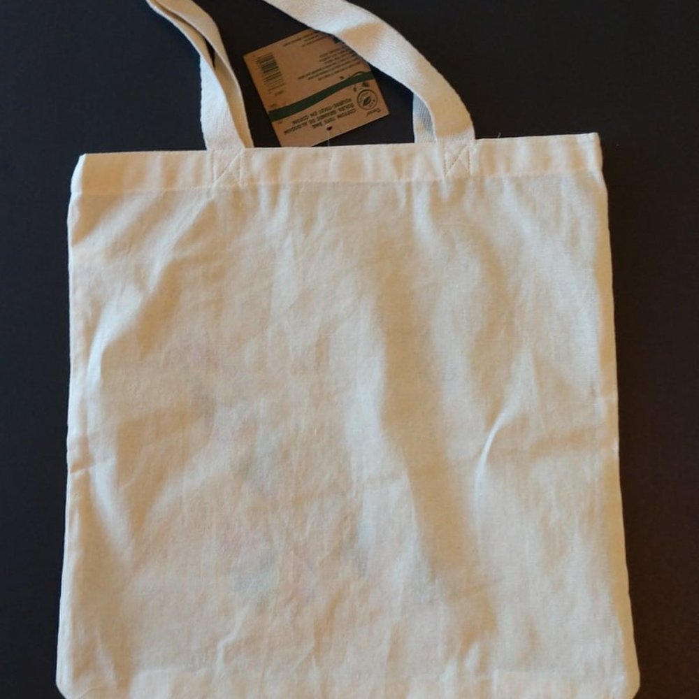 Handmade Reusable Tote Bag With Hand Painted Rainbow Pineapple Artwork 15x16x4 - Picture 10 of 16
